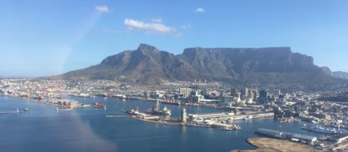 Sky view of Table Mountain and surround city in Cape Town, South Africa. - [Image via Katie Welsh]