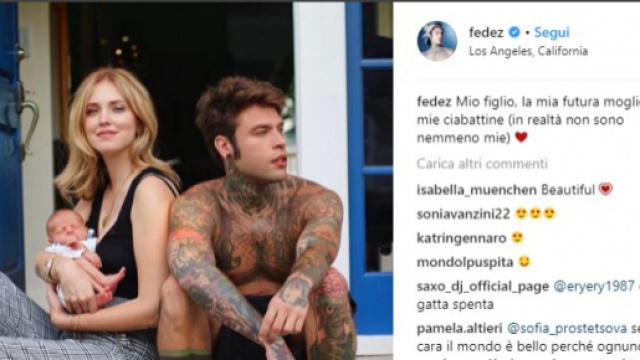 Chiara Ferragni, Fedez e Baby Leo su instagram