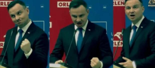 Andrzej Duda zachowywał się dziwnie (youtube.com). Andrzej Duda zachowywał się dziwnie (youtube.com).