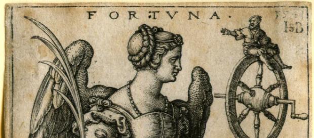 La diosa Fortuna sujetando la rueda que lleva su nombre (Wikipedia) La diosa Fortuna sujetando la rueda que lleva su nombre (Wikipedia)
