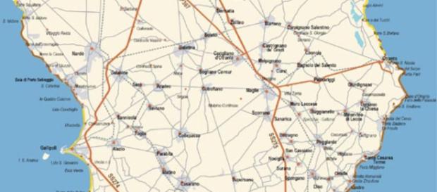 Mappa del Salento. Foto by salento.it Mappa del Salento. Foto by salento.it