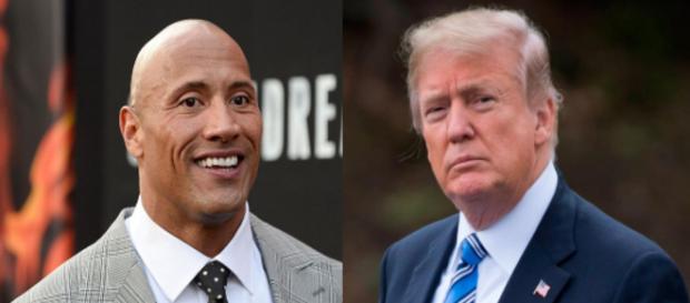 The Rock, Donald Trump, via Twitter The Rock, Donald Trump, via Twitter