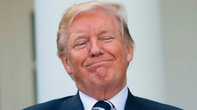 In alto, il presidente degli Stati Uniti, Donald Trump