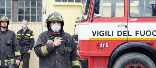 Foto dei mezzi dei Vigili del Fuoco