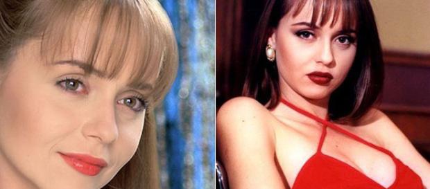 Gabriela Spanic, como as gêmeas Paulina Martins (à esq) e Paola Bracho (dir), para a novela A Usurpadora; (Foto: Reprodução) Gabriela Spanic, como as gêmeas Paulina Martins (à esq) e Paola Bracho (dir), para a novela A Usurpadora; (Foto: Reprodução)