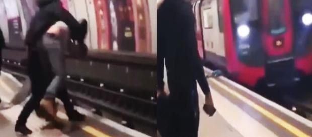 Polacy w czasie kłótni w londyńskim metrze o włos od tragedii. Polacy w czasie kłótni w londyńskim metrze o włos od tragedii.