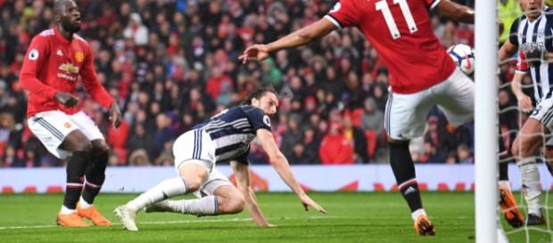 West Brom's Jay Rodriguez scores the winner at Old Trafford, handing Man City the title in the process. Credit: Laurence Griffiths/Getty Images West Brom's Jay Rodriguez scores the winner at Old Trafford, handing Man City the title in the process. Credit: Laurence Griffiths/Getty Images