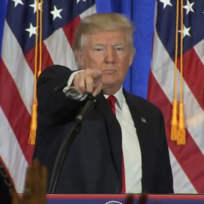 Trump warns Russia in a recent tweet to 'get ready.' [Image source: BBCNews/YouTube]