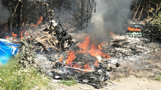 Incendio di rifiuti a Marigliano (NA)