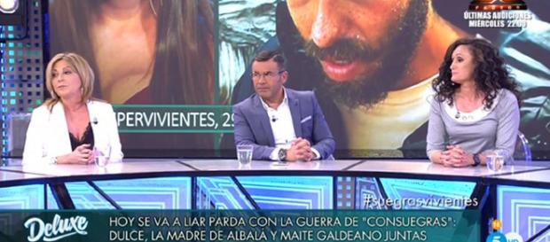 Paz Guerra y Dulce Delapiedra discuten en Sálvame Paz Guerra y Dulce Delapiedra discuten en Sálvame