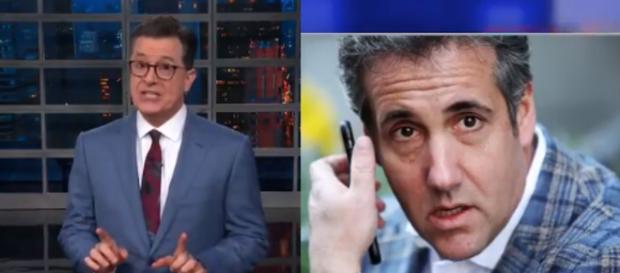 Stephen Colbert, Michael Cohen, via Twitter Stephen Colbert, Michael Cohen, via Twitter