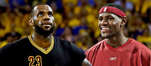 Many fans and analysts feel that LeBron James' 15-year NBA career has eclipsed that of NBA legend Michael Jordan. [Image via NBA/YouTube]