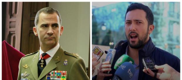 Felipe VI y Valtonyc en imagen de archivo Felipe VI y Valtonyc en imagen de archivo