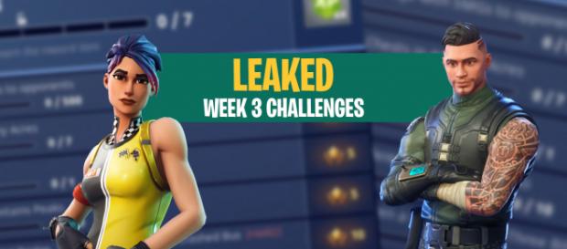 Week 3 challenges for "Fortnite Battle Royale" have been leaked. Image Credit: Own work Week 3 challenges for "Fortnite Battle Royale" have been leaked. Image Credit: Own work