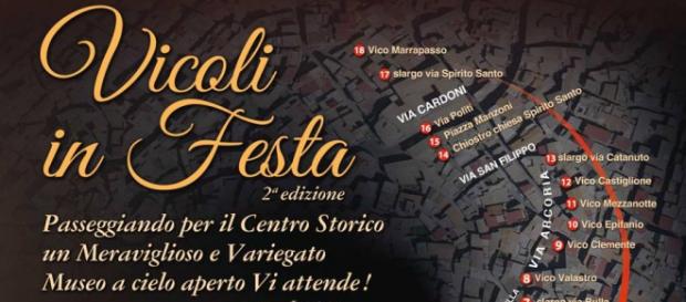 La locandina dell'evento "Vicoli in Festa", Adrano domenica 20 maggio ore 10-22 La locandina dell'evento "Vicoli in Festa", Adrano domenica 20 maggio ore 10-22