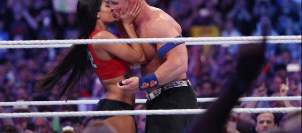 Nikki Bella still 'spending nights' with John Cena at his place ... image credit- aol.com Nikki Bella still 'spending nights' with John Cena at his place ... image credit- aol.com