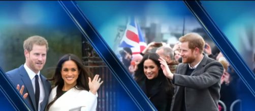 Prince Harry and Meghan Markle wave to English crowds. CBS News/YouTube