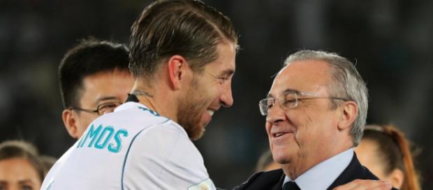 Sergio Ramos com o Florentino Pérez Sergio Ramos com o Florentino Pérez