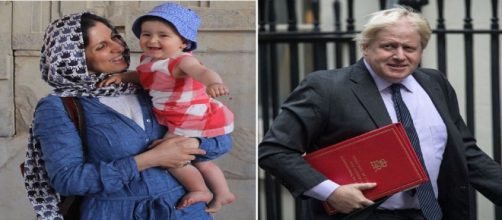 Nazanin Zaghari-Ratcliffe and Boris Johnson via news.sky.com