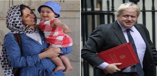 Nazanin Zaghari-Ratcliffe and Boris Johnson via news.sky.com