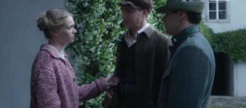 I tre protagonisti de Il confine, miniserie sul conflitto mondiale.