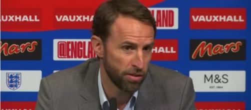 England manager Gareth Southgate during a press conference. Photo courtesy: Guardian News/YouTube screencap