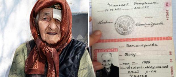 Documento de Koku Istambulova atesta que ela teria 128 anos de idade Documento de Koku Istambulova atesta que ela teria 128 anos de idade