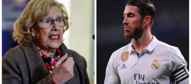 Manuela Carmena y Sergio Ramos en archivo Manuela Carmena y Sergio Ramos en archivo
