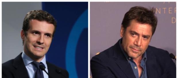 Pablo Casado y Javier Bardem en imagen Pablo Casado y Javier Bardem en imagen