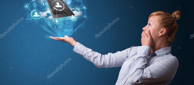 tecnología de nube en la mano de una mujer de negocios — Fotos de ... - depositphotos.com tecnología de nube en la mano de una mujer de negocios — Fotos de ... - depositphotos.com