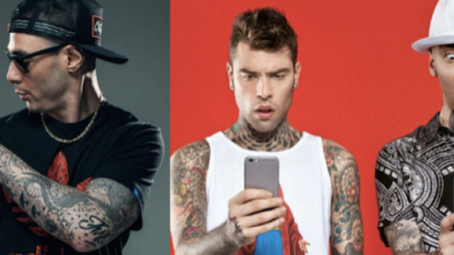 Da sinistra a destra: Fabri Fibra, Fedez e J Ax