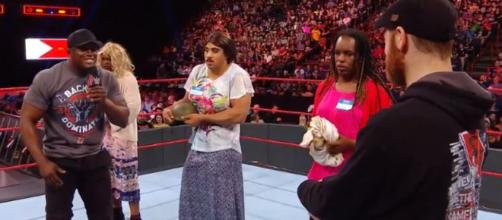 WWE airs problematic, tone-deaf segment on 'RAW.' - [Image Source: WWE / YouTube screencap]