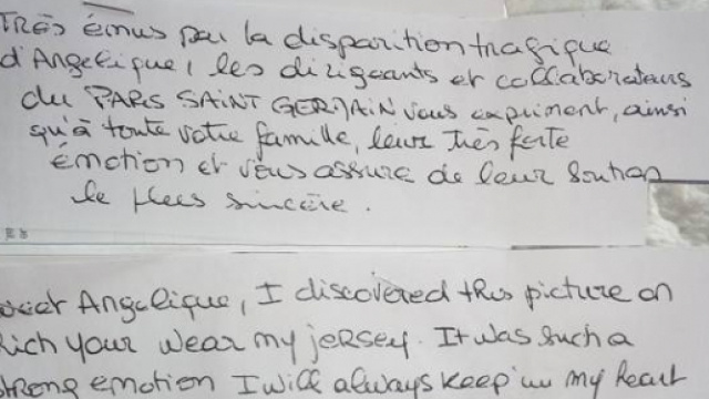 Neymar envoi un lettre émouvante à la famille d'Angélique Six