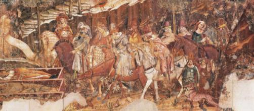 Una sezione del celebre affresco dipinto da Buffalmacco tra il 1339 ed il 1341
