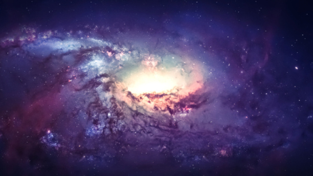 In alto, immagine dell'universo