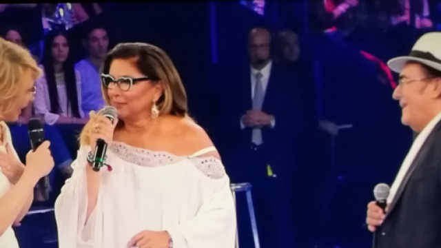 Maria De Filippi con Romina Power ed Albano