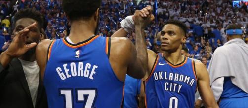 NBA rumors indicate that Paul George is 'gone' as a free agent after one season with the OKC Thunder. [Image via NBA/YouTube]