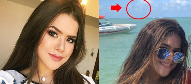 Alguns internautas ficaram curiosos em saber como Maisa fez o céu se mexer na foto Alguns internautas ficaram curiosos em saber como Maisa fez o céu se mexer na foto
