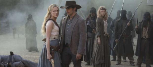 Dolores and Teddy / Image via Westworld Best Scenes, YouTube screencap Dolores and Teddy / Image via Westworld Best Scenes, YouTube screencap