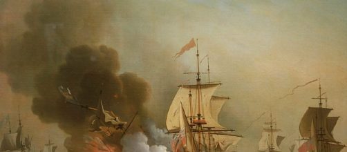 'Action off Cartagena, 28 May 1708' by Samuel Scott (Image via WikiMedia Commons)