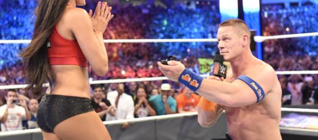 Nikki Bella and John Cena from screenshot Nikki Bella and John Cena from screenshot