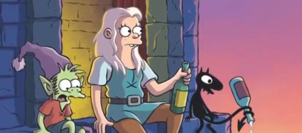 'Disenchantment' promo photo featuring (from left to right) Elfo, Bean, and Luci (via YouTube - moviemaniacsDE) 'Disenchantment' promo photo featuring (from left to right) Elfo, Bean, and Luci (via YouTube - moviemaniacsDE)