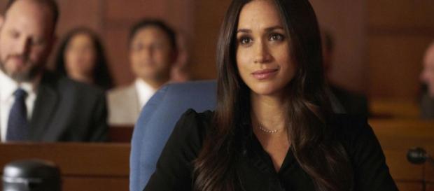 Na série 'Suits', Meghan é Rachel, a noiva do personagem principal. Na série 'Suits', Meghan é Rachel, a noiva do personagem principal.