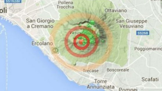 sciame sismico sul vesuvio ieri