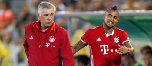 Carlo Ancelotti ed Arturo Vidal al Bayern: un binomio che tornerà di moda a Napoili?