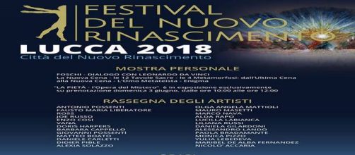 Locandina Festival del Nuovo Rinascimento, Lucca maggio-giugno 2018 dal sito Festival del Nuovo Rinascimento