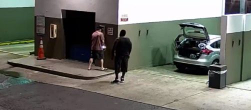 Stealing quarters from a local car wash. - [Broward Sheriff's Office / YouTube screencap]
