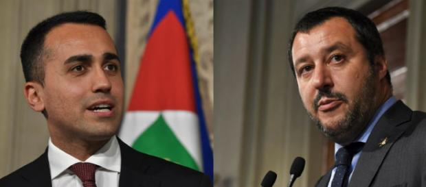 Les deux vainqueurs de l'élection anti-système en Italie: Luigi Di Maio et Matteo Salvini Les deux vainqueurs de l'élection anti-système en Italie: Luigi Di Maio et Matteo Salvini