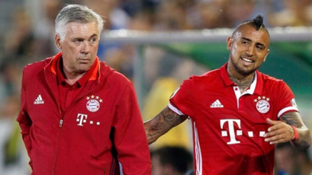 Carlo Ancelotti ed Arturo Vidal al Bayern: un binomio che tornerà di moda a Napoili?
