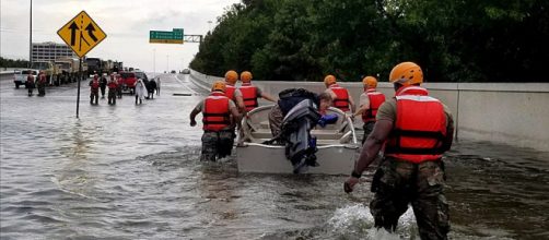 Soldiers with the Texas Army National Guard after Hurricane Harvey flooded Houston (Image credit – Zachary West, Wikimedia Commons)